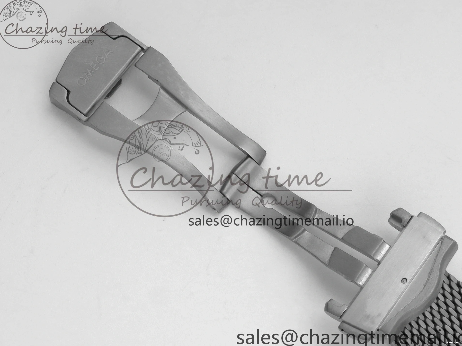 0329 OdorResistant Seamaster 300M Diver Titanium Bronze Gold VSF 1:1 Best Edition Green Dial on Titanium Mesh Bracelet A 7660